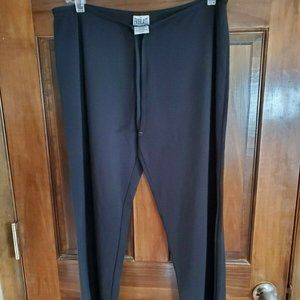 Everlast EUC Womens Activewear Drawstring Black Yoga Pants Size XL Ruffled Flare